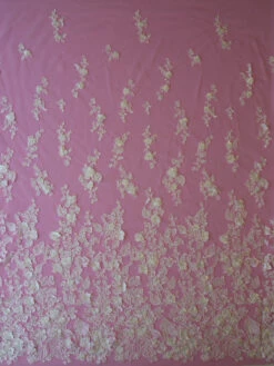 Ivory 3D Embroidered Lace - Hunter -Elegance in Lace IvoryEmbroideryLace Hunter FullWidth