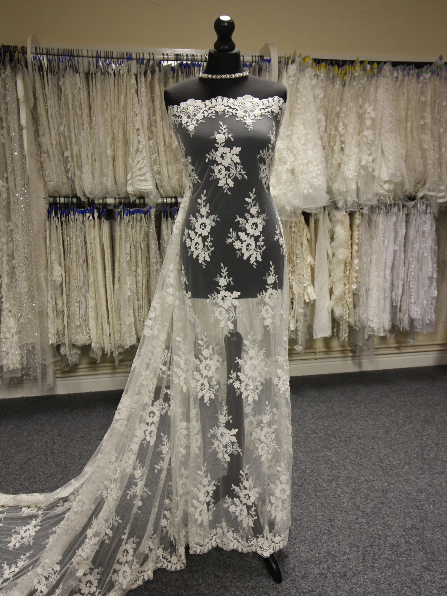 Ivory Laser Lace - Olivia 3 Ivory Laser Lace - Olivia