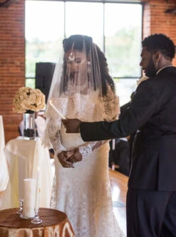 Ivory Embroidered Lace - Ruby -Elegance in Lace IvorysequinnedlaceweddingdressusingRubylace6