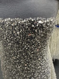 Ivory Sequinned & Beaded Tulle - Sensilla -Elegance in Lace Ivoryweddinglace Sensilla