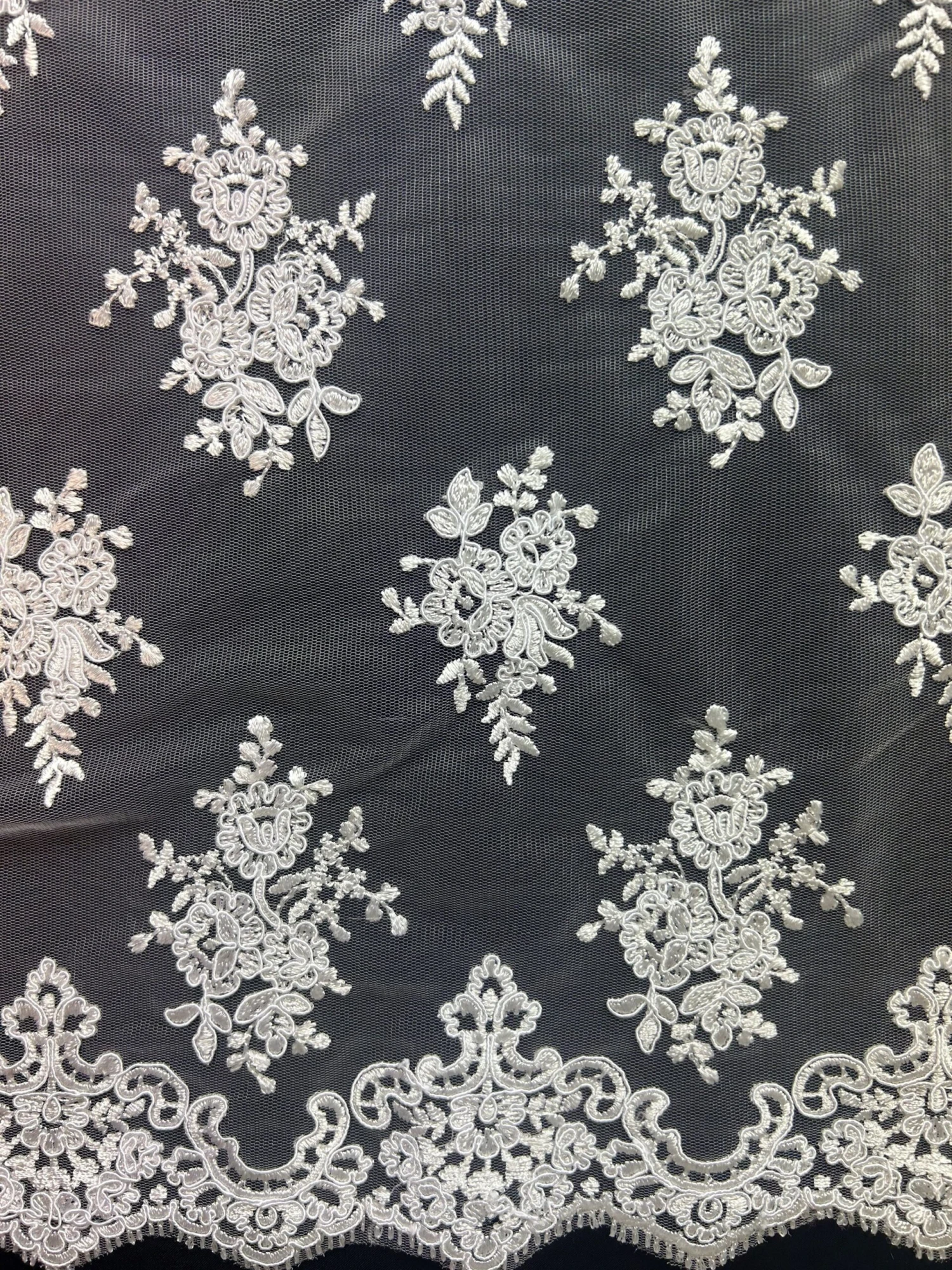 White Corded Lace - Janis 10 White Corded Lace - Janis - Image 8