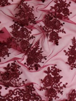 Wine Corded Lace - Janis 15 Wine Corded Lace - Janis -Elegance in Lace JanisWine