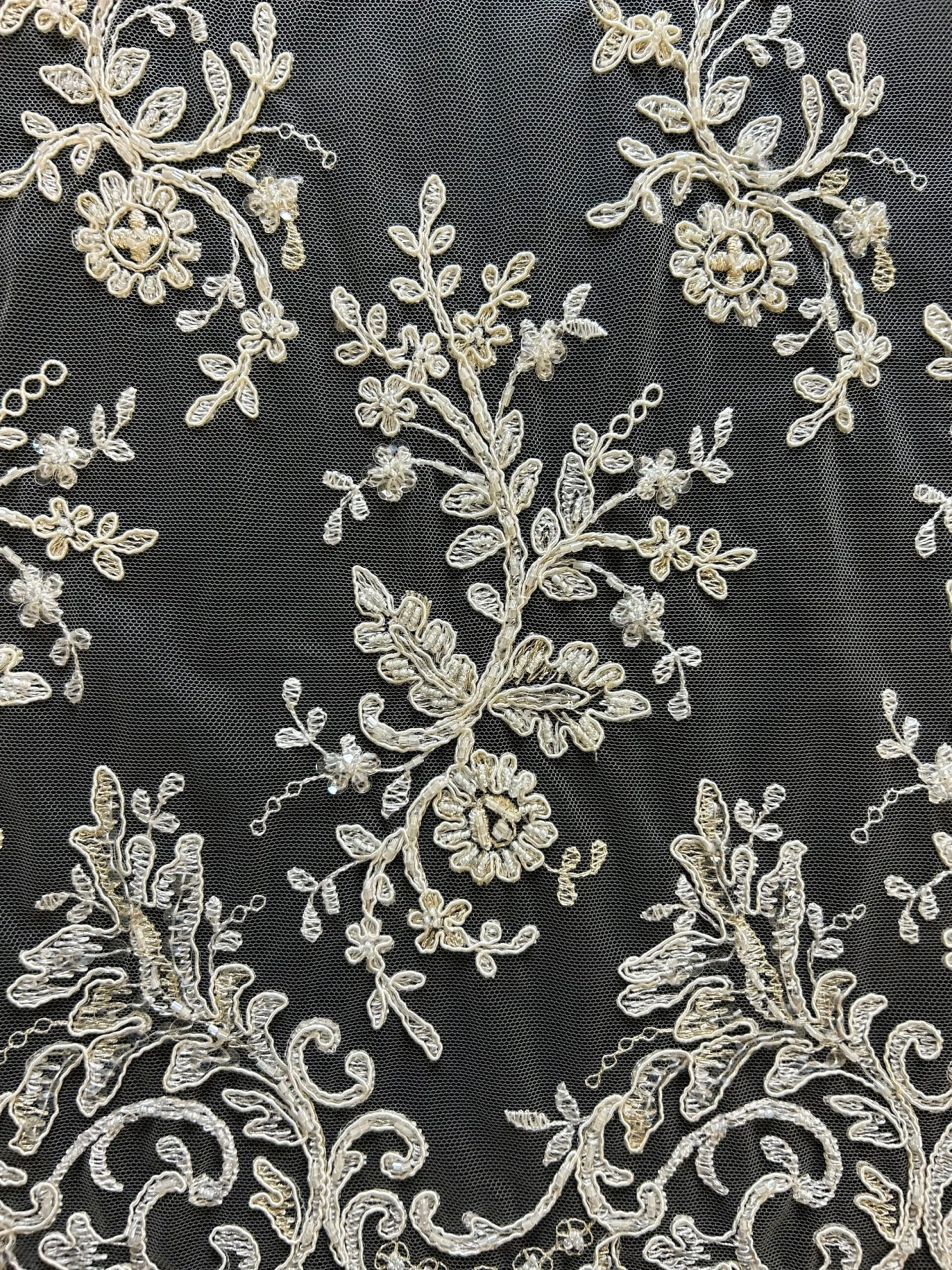 Ivory Beaded Lace - Jessica 11 Ivory Beaded Lace - Jessica - Image 9