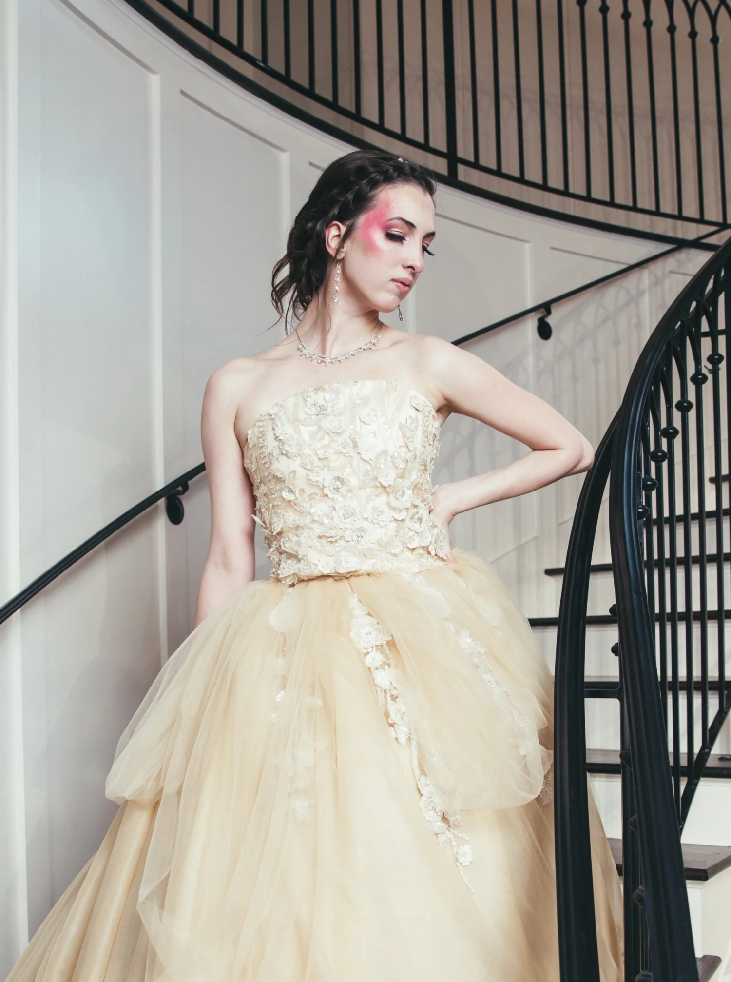 Champagne Beaded Flower Lace - Blake 15 Champagne Beaded Flower Lace - Blake - Image 13