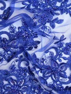 Royal Blue Beaded Lace - Kady -Elegance in Lace KadyRoyal