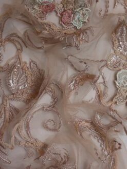 Dusky Pink Embroidered Lace - Keegan -Elegance in Lace KeeganDuskyPink