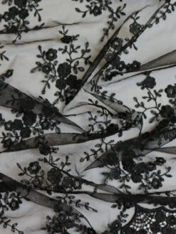Black Embroidered Lace - Kirsty -Elegance in Lace KirstyBlack
