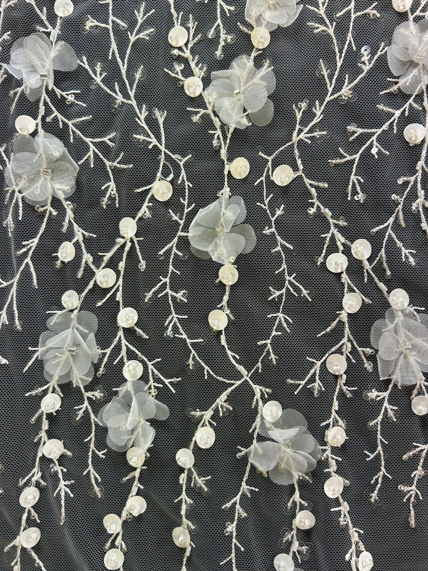 Ivory 3D Floral Lace - Lamar 11 Ivory 3D Floral Lace - Lamar - Image 9