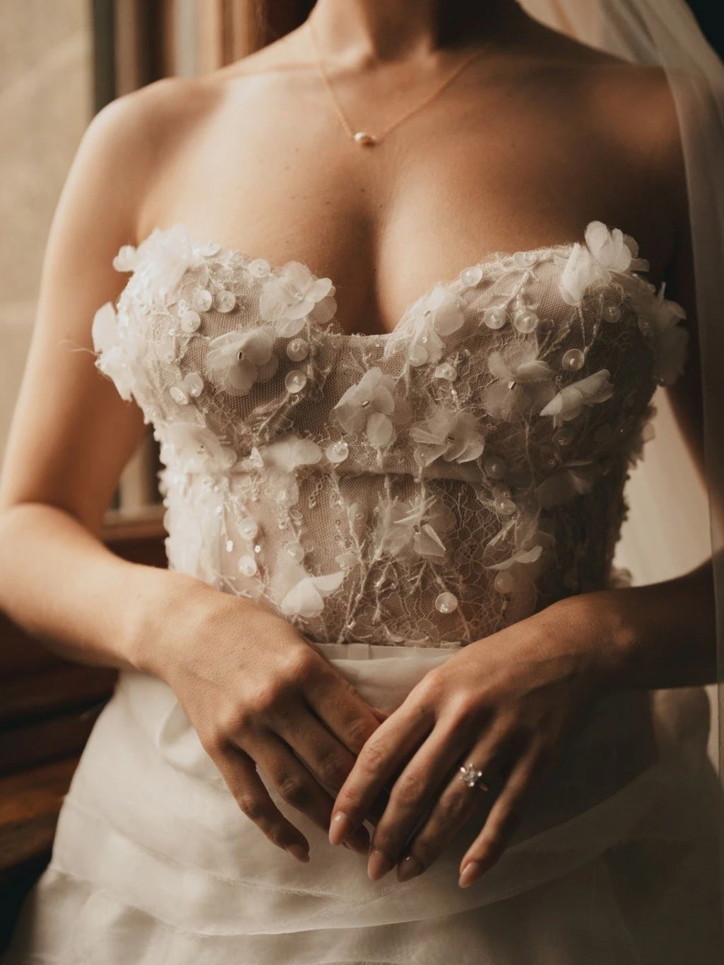 Ivory 3D Floral Lace - Lamar 4 Ivory 3D Floral Lace - Lamar - Image 2