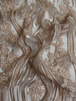 Blush Beaded Lace - Lorna 13 Blush Beaded Lace - Lorna -Elegance in Lace LornaBlush