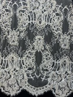 Ivory Corded & Beaded Lace - Lydia 15 Ivory Corded & Beaded Lace - Lydia -Elegance in Lace Lydia 1