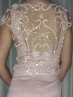 Blush Flower Lace - Makayla 12 Blush Flower Lace - Makayla -Elegance in Lace MakaylaLacedressreverse