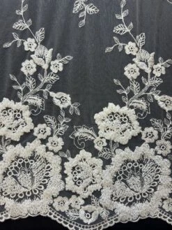 Ivory Beaded Lace - Melinda -Elegance in Lace Melinda