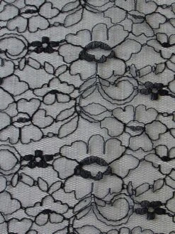 Navy Corded Lace - Leanne -Elegance in Lace MidnightCordedLace Leanne