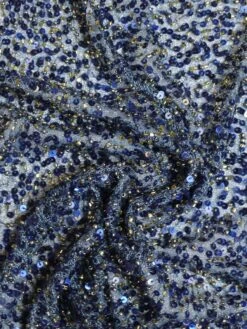 Blue Sequinned Tulle - Moritz -Elegance in Lace Moritz