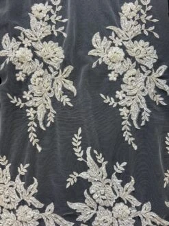 Ivory Beaded Lace - Nicole -Elegance in Lace NIcole