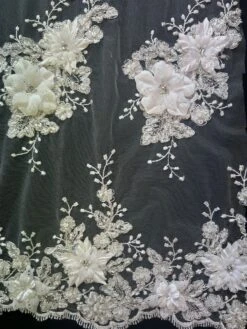 White Flower Lace - Naomi -Elegance in Lace Naomiwhite