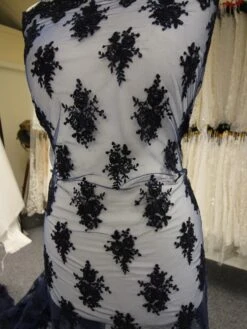 Navy Corded Lace - Janis -Elegance in Lace NavyLace Janis 1