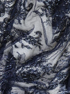 Navy Beaded Lace - O'Hara -Elegance in Lace O HaraNavy