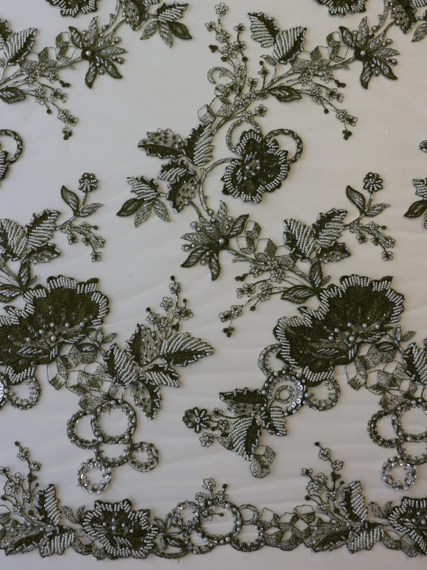 Olive Green Lace - Roberta 3 Olive Green Lace - Roberta