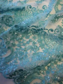 Turquoise Lace - Ruby -Elegance in Lace ParadiseBlueLace Ruby closeup