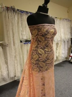 Peach Raschel Lace - Wren 14 Peach Raschel Lace - Wren -Elegance in Lace PeachLace Wren 1