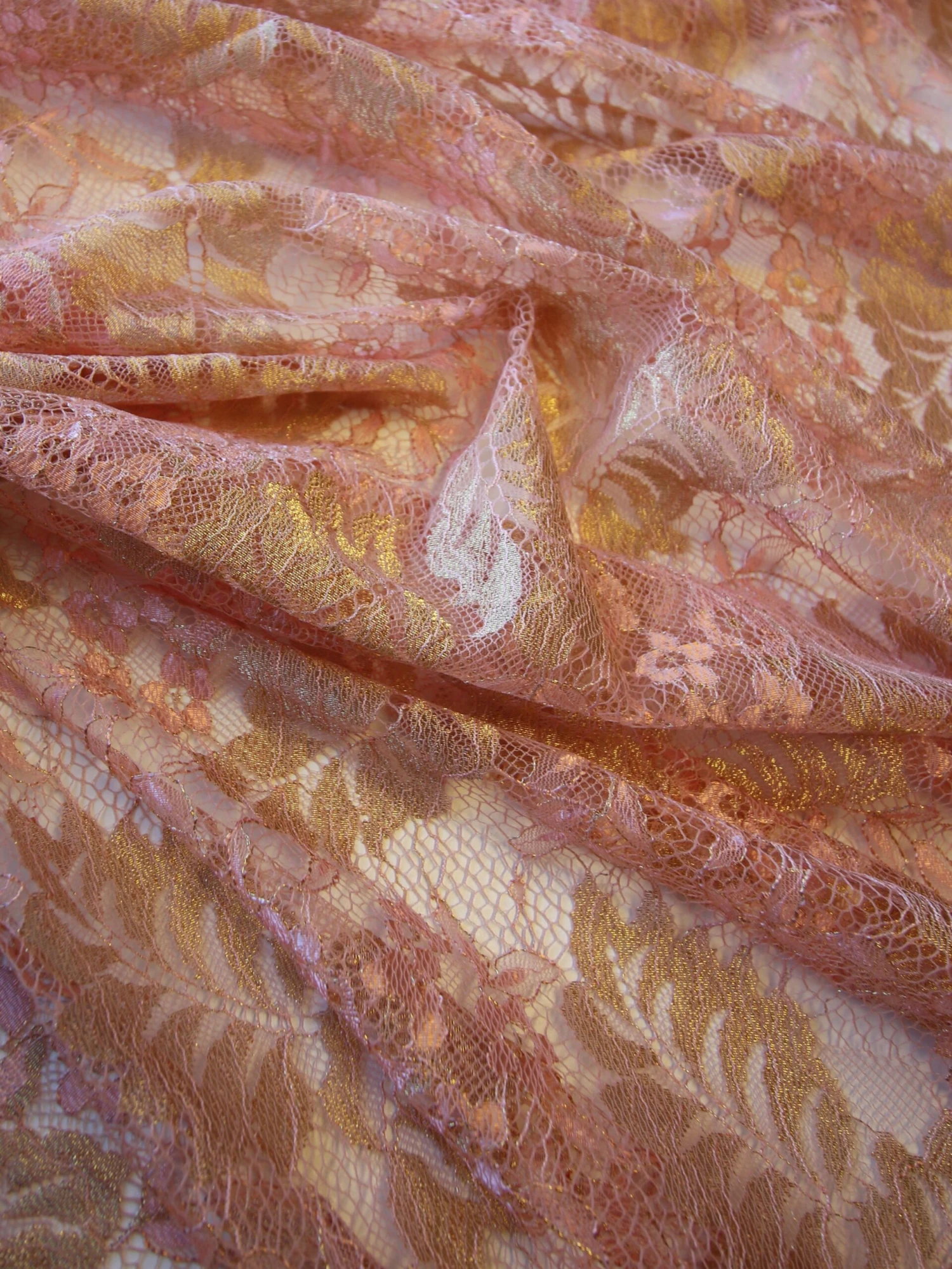 Peach Raschel Lace - Wren 6 Peach Raschel Lace - Wren - Image 4