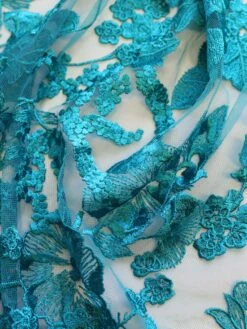 Peacock Embroidery Lace - Garbo 13 Peacock Embroidery Lace - Garbo -Elegance in Lace PeacockEmbroideryLace Garbo Closeup