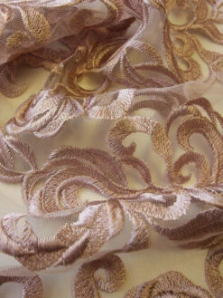 Pink Embroidered Lace - Binta 15 Pink Embroidered Lace - Binta -Elegance in Lace PinkEmbroideredLace Binta closeup