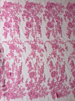 Pink 3D Lace - Meghan -Elegance in Lace PinkEmbroideredLace Meghan