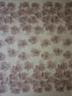 Pink Sequinned Embroidery Lace - Palma -Elegance in Lace PinkEmbroideredLace Palma FullWidth