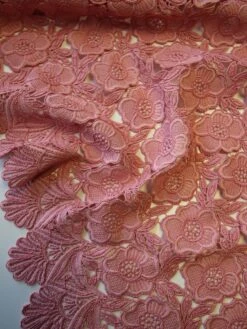 Pink Guipure Lace - Tommi -Elegance in Lace PinkGuipureLace Tommi closeup