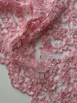Peony Pink Lace - Alexandra -Elegance in Lace PinkLace Alexandra closeup