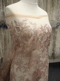 Dusky Pink Embroidered Lace - Bexley -Elegance in Lace PinkLace Bexley
