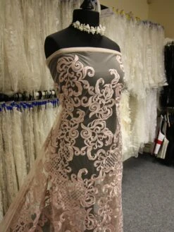 Pink Embroidered Lace - Binta 14 Pink Embroidered Lace - Binta -Elegance in Lace PinkLace Binta 1