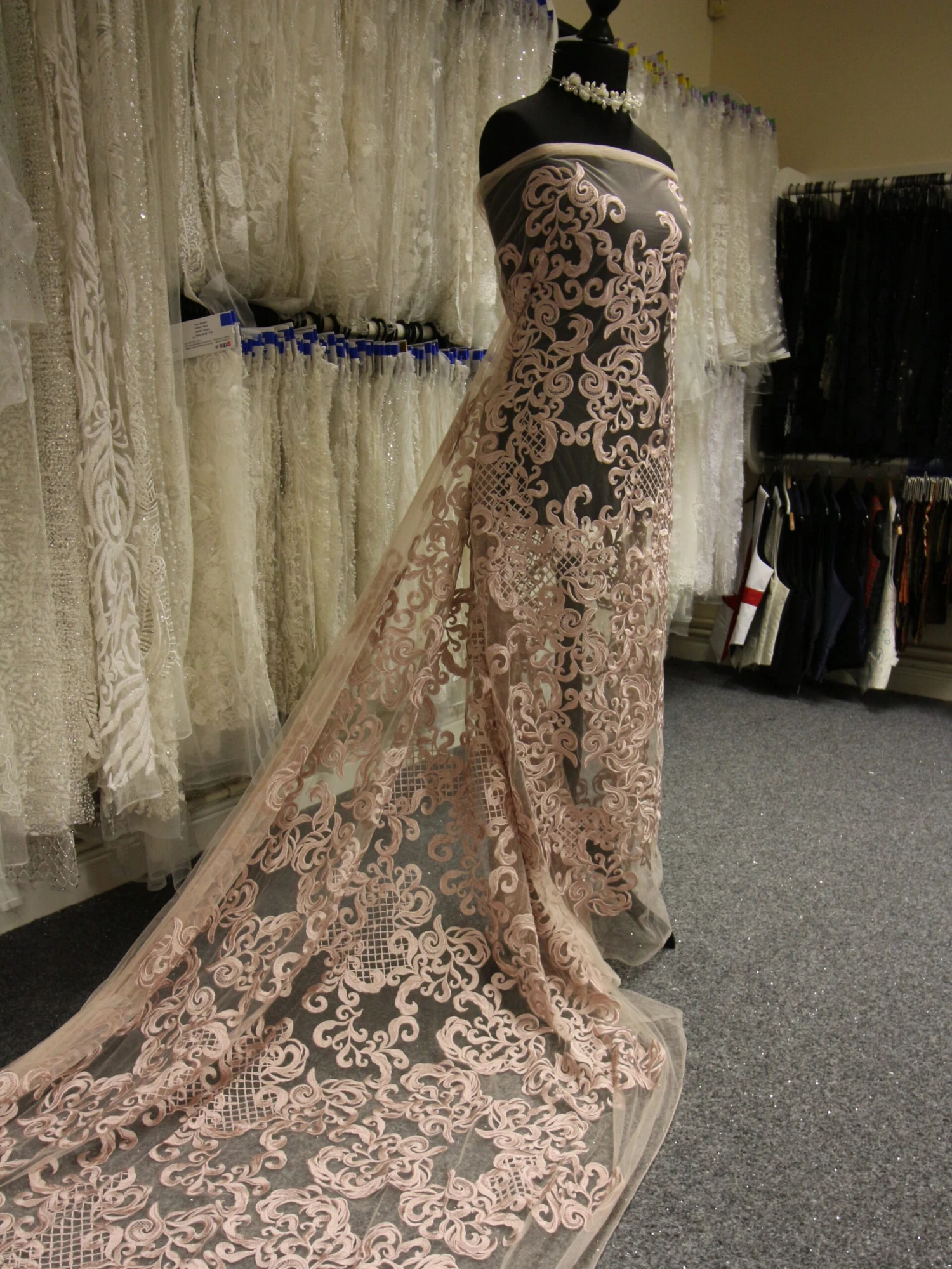 Pink Embroidered Lace - Binta 4 Pink Embroidered Lace - Binta - Image 2