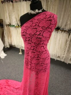 Candy Pink Raschel Stretch Lace - Evie -Elegance in Lace PinkLace Evie f154a74f 4315 4f91 b4c1 de1fa9525991