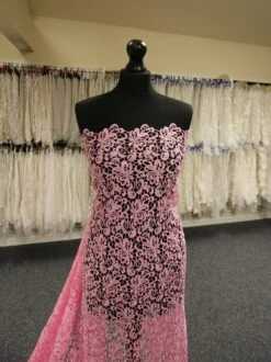 Pink Guipure Lace - Reese -Elegance in Lace PinkLace Reese