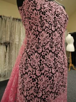 Pink Guipure Lace - Reese -Elegance in Lace PinkLace Reese