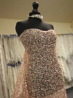 Pink Sequinned Lace - Steffi -Elegance in Lace PinksequinLace Steffi