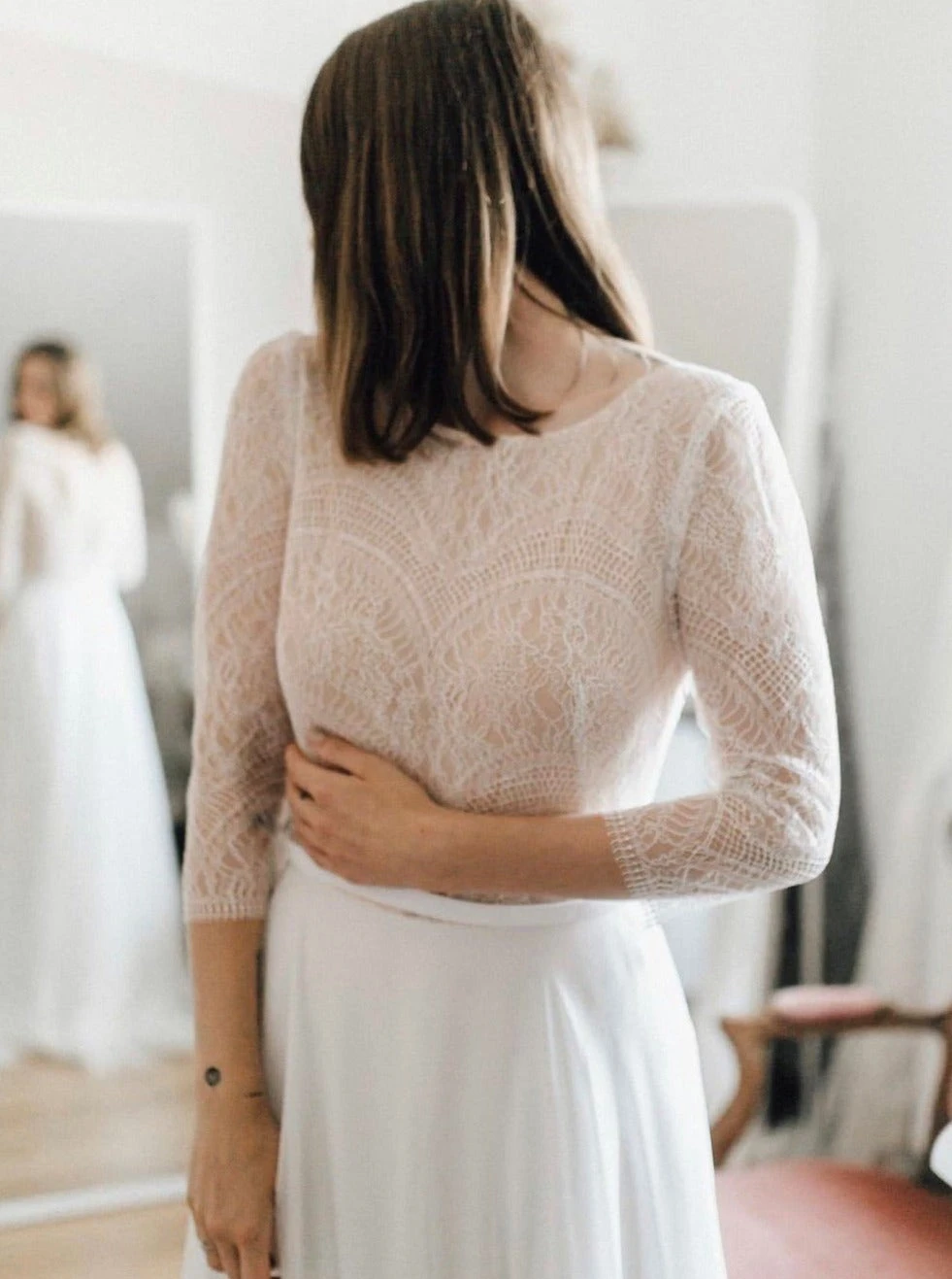 Ivory Chantilly Lace - Jocelyn 12 Ivory Chantilly Lace - Jocelyn - Image 10