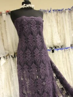 Purple Embroidered Lace – Mara -Elegance in Lace PurpleLace Mara 1