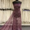 Purple Raschel Lace - Kris -Elegance in Lace PurpleandGoldLace Kris