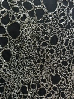 Silver Corded Lace - Raven 17 Silver Corded Lace - Raven -Elegance in Lace RavenSilver