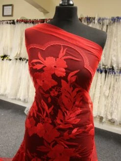 Red Embroidery Lace - Gaynor -Elegance in Lace RedEmbroideredLace Gaynor