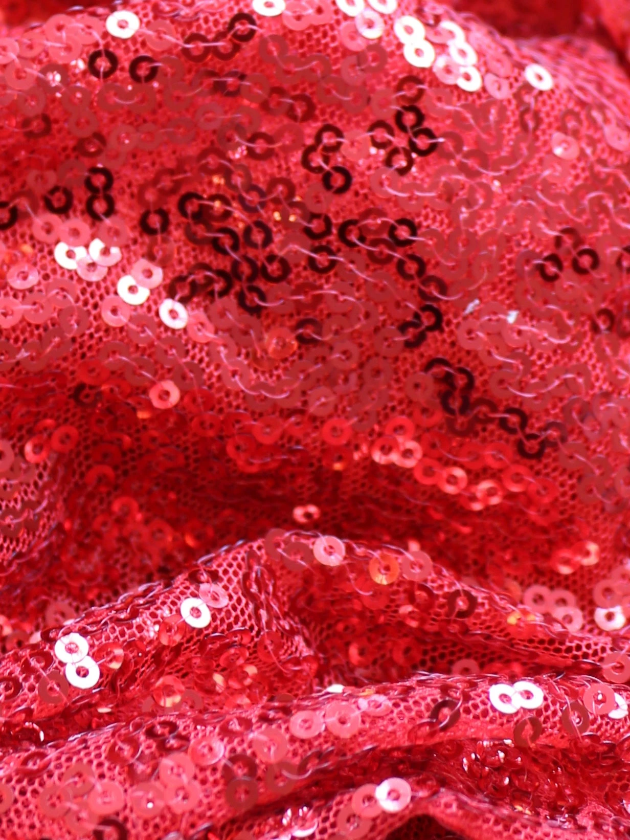 Red Sequinned Tulle - Glow 4 Red Sequinned Tulle - Glow - Image 2