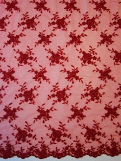 Red Corded Lace - Geraldine -Elegance in Lace RedcordedLaceGeraldine