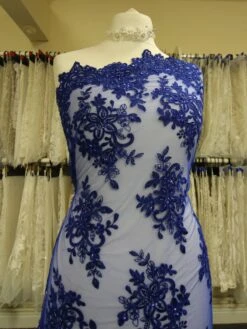 Royal Blue Beaded Lace - Kady -Elegance in Lace RoyalBlueLace Kady