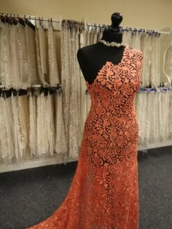 Salmon Pink Guipure Lace - Theresa -Elegance in Lace SalmonGuipureLace Theresa 3ebd5e9f df74 4fce a338 d3eafaa6971a