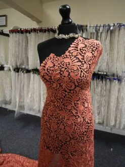 Salmon Pink Guipure Lace - Theresa -Elegance in Lace SalmonGuipureLace Theresa 663cb4bf cec0 477d 9bd5 6087f42b92ef